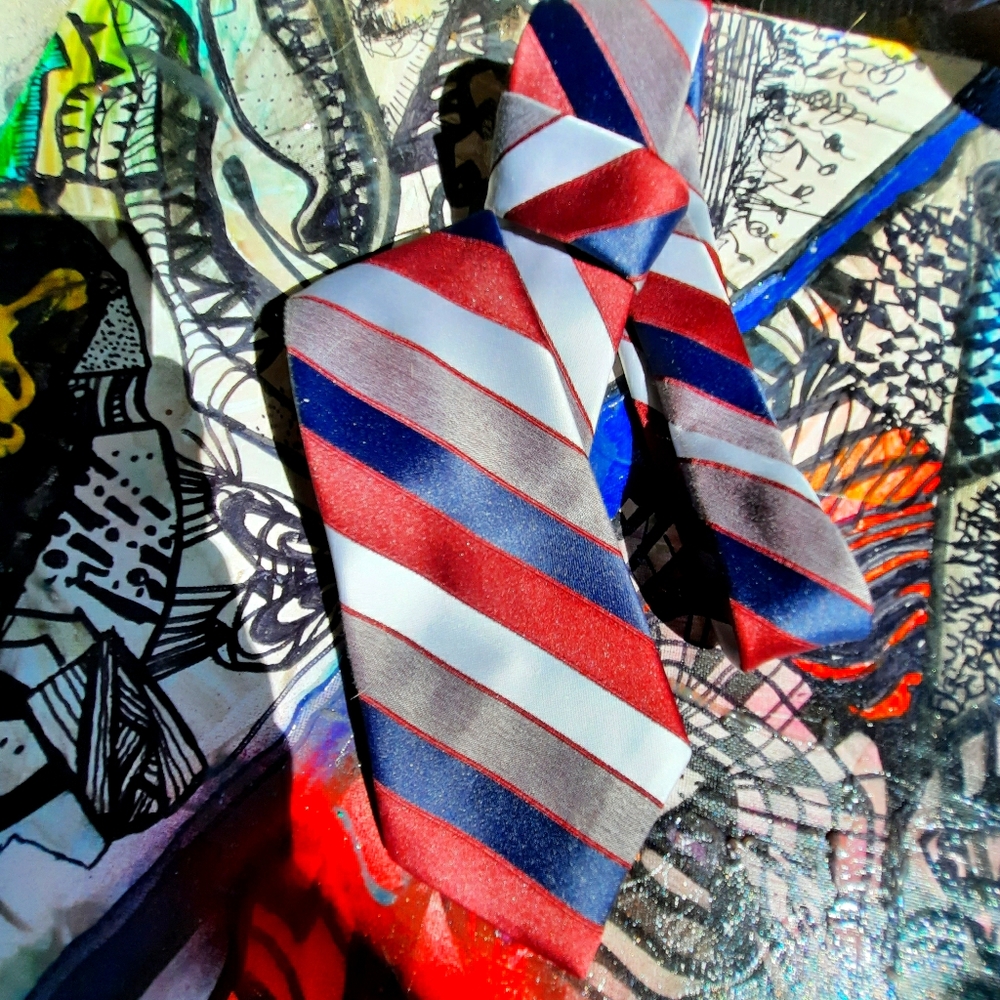 1960's striped Mad Men tie by Don Loper